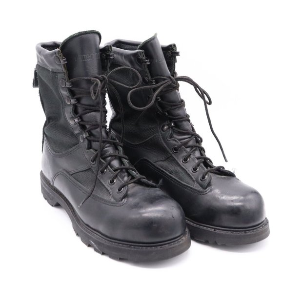 Matterhorn Other - MATTERHORN Men 7.5R Leather Combat Boot GORETEX Vibram Steel Toe Black